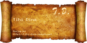 Tihi Dina névjegykártya